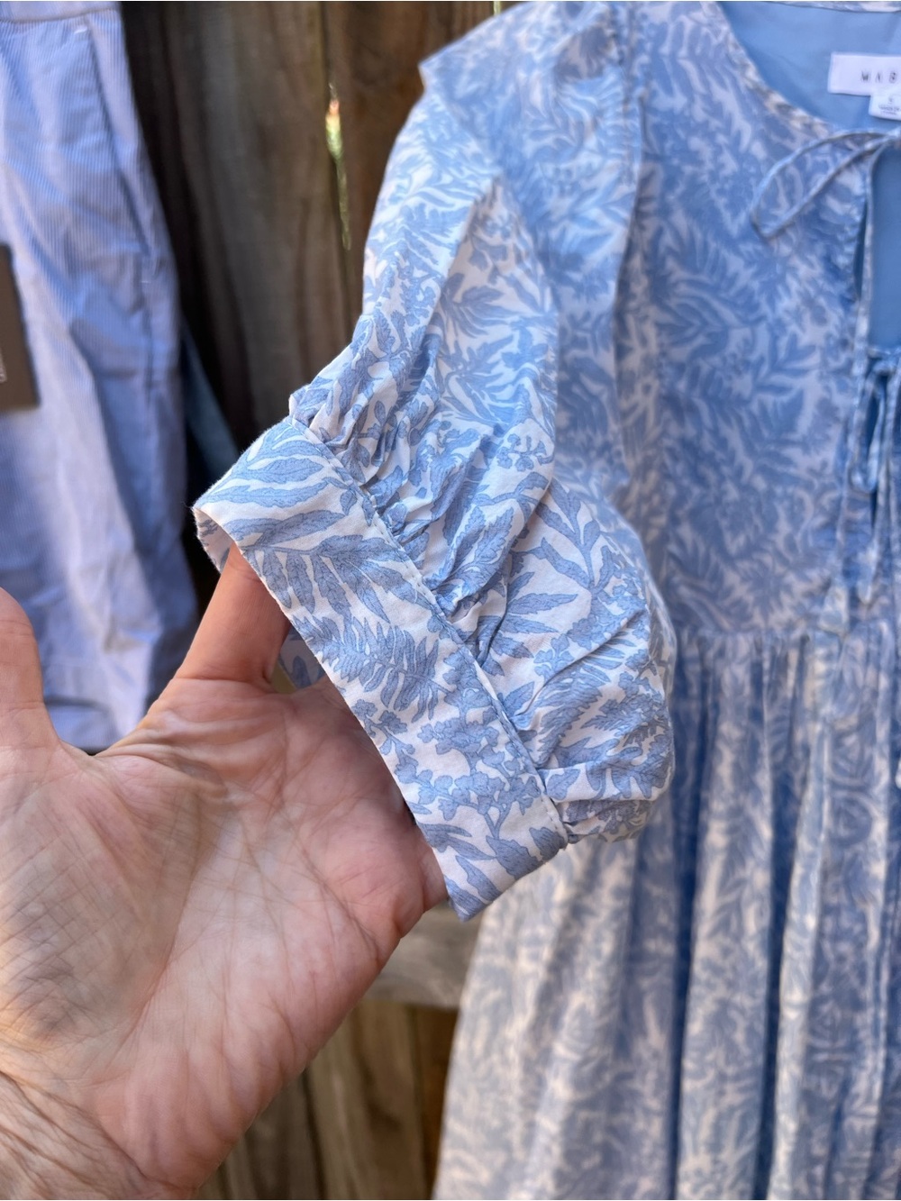 👗Mable Light Blue Floral Tie-Front Midi Dress - Picture 10 of 10